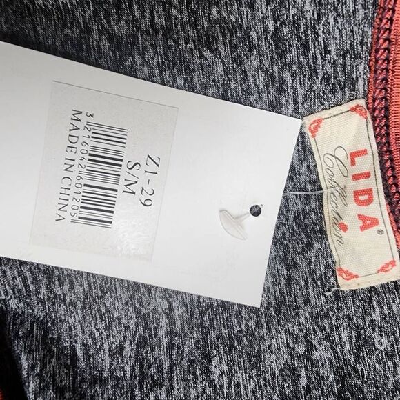 NWT Lida Collection Gray & Pink Heathered Athletic Tee Shirt (S/M) - Picture 6 of 6